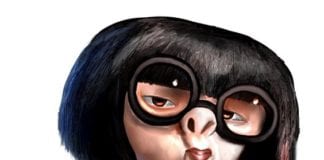 Ada Poster Edna Mode “Incredibles 2” di New York Fashion Week