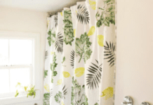 Cara Membuat Tirai Shower Cantik dari Kertas Dengan Motif Daun Cara membuat tirai shower dari kertas