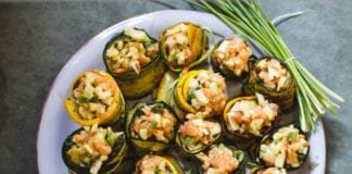 Resep Zucchini Salmon Gulung, Makanan Sehat Untuk Sarapan! Zucchini Salmon Gulung