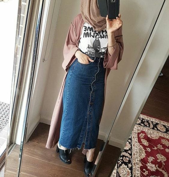 OOTD Hijab Simple Untuk Hangout Dan Mudah Ditiru