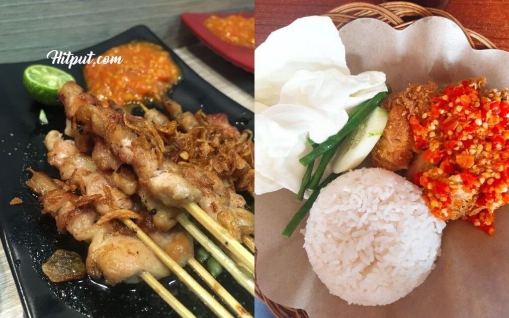 sate taichan dan ayam geprek