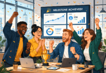 Prompt ChatGPT AI: Create an Illustration of a Team Celebrating a Milestone prompt chatgpt image team celebration