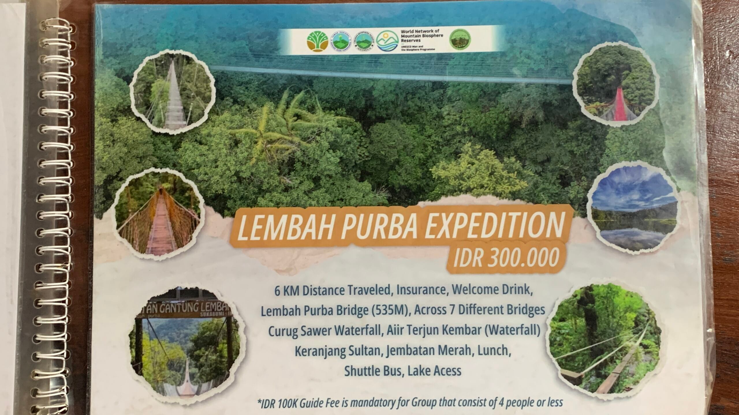 Official Lembah Purba Sukabumi tour package brochure and price list